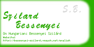 szilard bessenyei business card